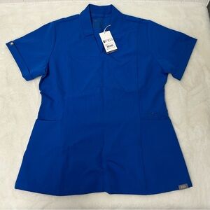 FIGS Women's Inala  Blue Scrubs top, size M Medium